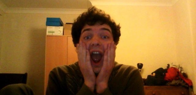 Me reenacting the scream face from Home Alone