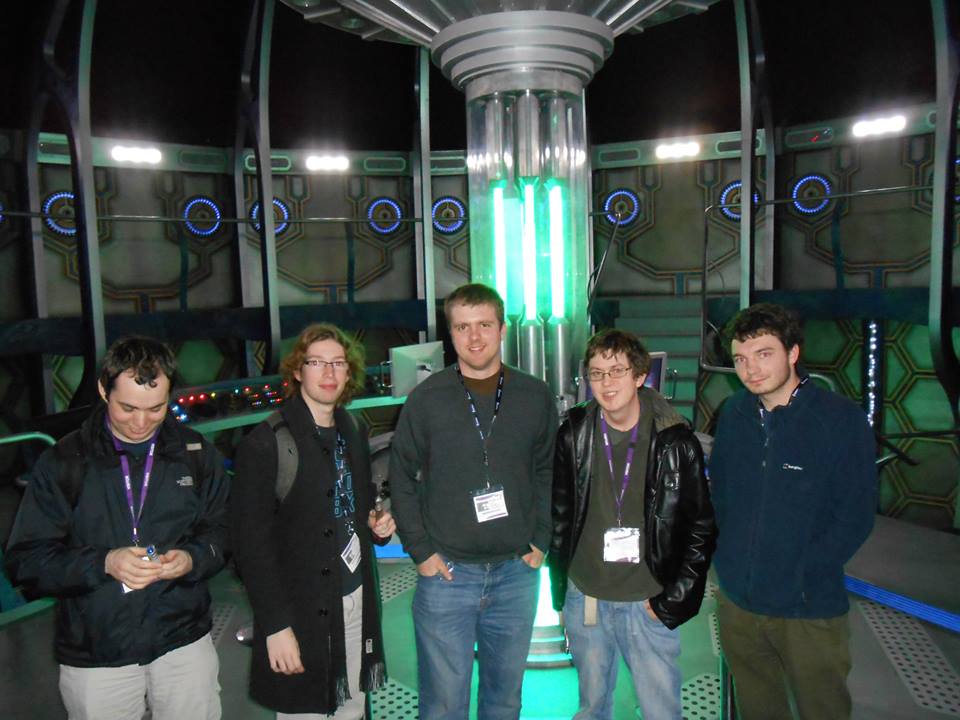 Me and my friends inside the set of the TARDIS